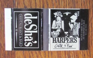 DESHA'S & HARPERS BAR MATCHBOX COVER: CINCINNATI, OHIO EMPTY MATCHCOVER -A15 - Picture 1 of 1