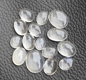 31.1Ct WHOLESALE LOT NATURAL WHITE RAINBOW MOONSTONE OVAL CABOCHON GEMSTONE - Picture 1 of 2