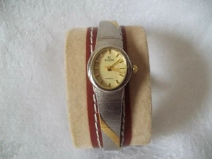 Reloj de cuarzo vintage para damas Elgin de dos tonos buen estado batería nueva - Imagen 1 de 8