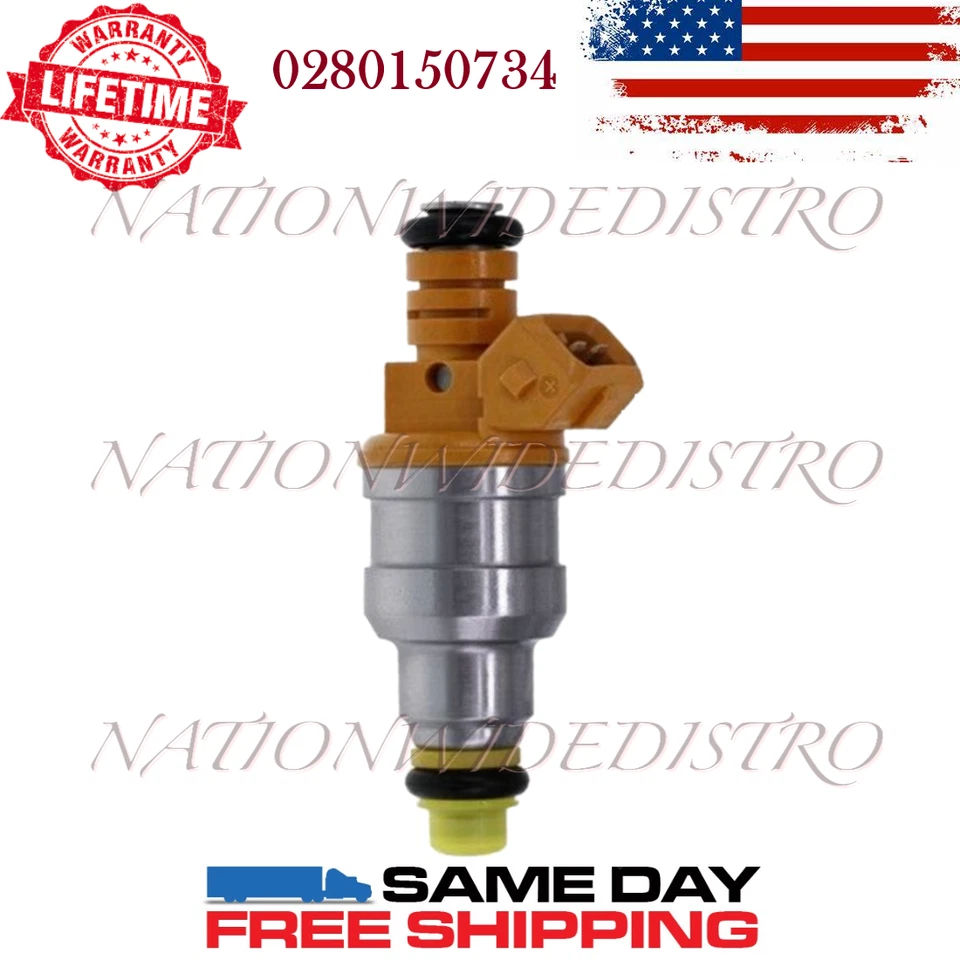 1x OEM Bosch Fuel Injector for 1985-1992 Volvo 740 2.3L I4 0280150734 - Image 1 of 4