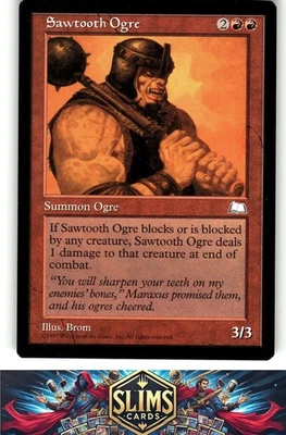 Magic the Gathering MTG Weatherlight Sawtooth Ogre # Buy 2 Get 1 - Image 1 of 2