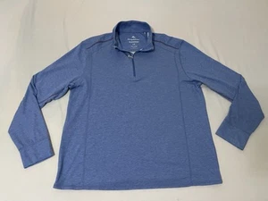 Tommy Bahama Island Zone 1/4 Zip Pullover Herren L hellblau Performance UPF30 - Bild 1 von 7