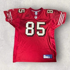 Vintage Vernon Davis #85 49ers Jersey Red Stiched Reebok NFL Size 48 *Flaws - Picture 1 of 13