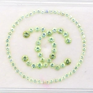 💎 86 Teile Set 2,26 kt natürlicher runder Peridot - Edelsteine im Brillantschliff für feinen Schmuck - Bild 1 von 4