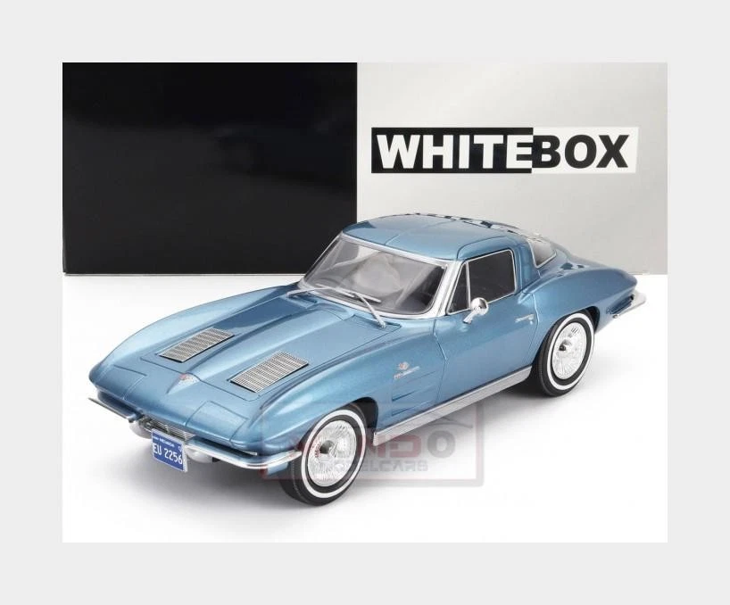 1:24 WHITEBOX Chevrolet Corvette (C2) Stingray 1963 Light Blue Met WB124232 - Immagine 1 di 2