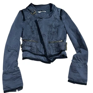 Free People Kadettenmantel Militär Blazer Jacke Goth Schnallen Größe 2 - Bild 1 von 8