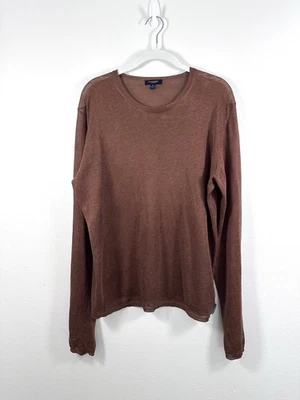 Suéter pulôver feminino Burberry London linho marrom malha tamanho M com defeito preppy - Imagem 1 de 4