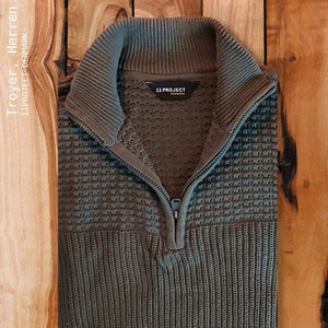 Halfzip Troyer Pradam Olivgrün Oliv Grün Winter Zalando Pullover 11Project BW - Bild 1 von 3