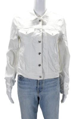 Chaqueta vaquera Big Star para mujer con cuello delantero con botones manga larga blanca talla pequeña Foto 1 de 4