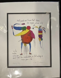 NUEVO 19” X 11” Story People BRIAN ANDREAS Firmado Enmate "Angel Of Mercy" 1994 - Imagen 1 de 7