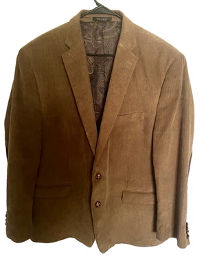 Mens Lauren Ralph Lauren Corduroy Blazer Jacket Elbow Patches Brown Sz 48R - Image 1 of 4