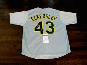 DENNIS ECKERSLEY OAKLAND A'S PITCHER HOF SIGNED AUTO A'S AWAY JERSEY JSA BEAUTY  - Picture 1 of 3