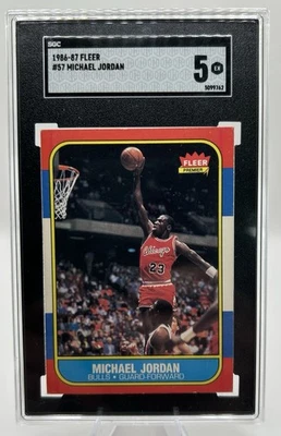 1986-87 Fleer - Michael Jordan #57 -SGC 5 EX - Image 1 of 3