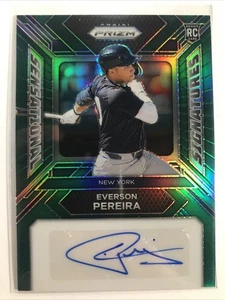 Everson Pereira 2024 Panini Prizm ROOKIE RC SENSATIONAL SIGNATURES AUTOMÁTICO VERDE SP - Imagen 1 de 2