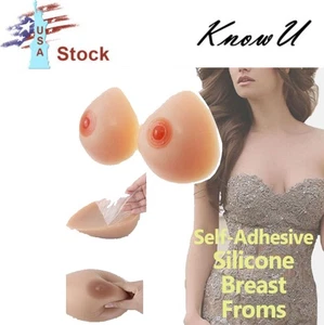 Silicone Breast Forms Self adhesive Fake Boobs Bra Enhancers Drop-shaped A-G Cup - Picture 1 of 19