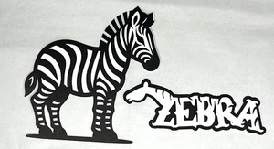 Zebra with Title Die Cut Embellishment Scrapbook Zoo Alphabet Safari - Picture 1 of 1