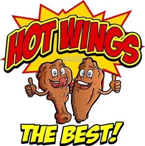 Pegatina de vinilo para carro de comida de concesión Hot Wings The Best CALCOMANÍA - Imagen 1 de 3