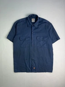 Camisa De Trabajo Vintage Dickies Azul Marino Mediana - Imagen 1 de 4