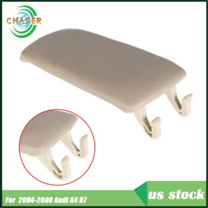 Leather Armrest Center Box Console Lid Cover Beige For 05-08 Audi A4 B7 Travel - Picture 1 of 8