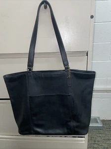 RARO Bolso de Hombro Vintage 1990 XL Coach Cuero Negro Bolso de Mano EE. UU. 0322 - Imagen 1 de 6