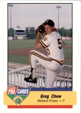 1994 Welland Pirates Fleer/ProCards #3485 Greg Chew Cape May New Jersey NJ Card