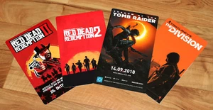 Shadow of the Tomb Raider The Division Red Dead Game Store Shelf Dividers Card - Picture 1 of 8