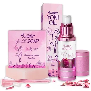 FIVONA 2 in 1 Set of Yoni Oil with Yoni Soap Bar - pH Balanced Feminine Care Kit - Picture 1 of 8