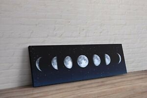 The Phases Of The Moon Starry Night Panoramic Canvas Wall Art Picture Print