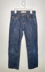 Levi’s 514 Straight Jeans Boys Size 14 Dark Wash Denim 27X27 - Picture 1 of 4