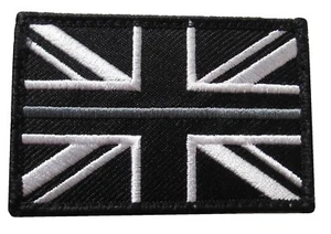 The Thin Silver Line Prison Officer Embroidered Badge Patch Union Jack Flag LGE - Picture 1 of 2