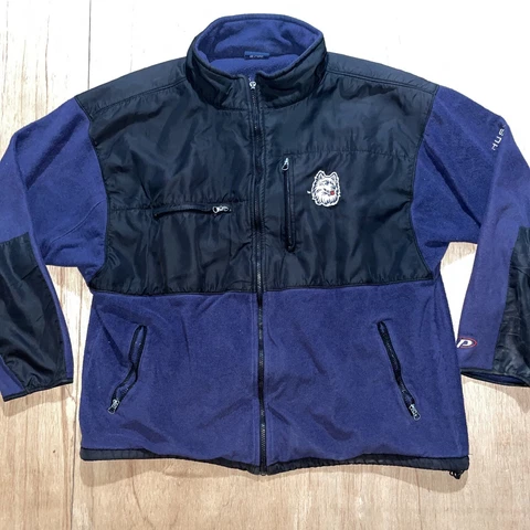 Vintage Pro Player UCONN Connecticut HUSKIES Fleece Jacket SIZE 2XL Cover
