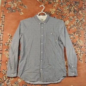 Vans Men's Button Up Size XL Long Sleeve Collared Gray Classic Off The Wall Good - Picture 1 of 11