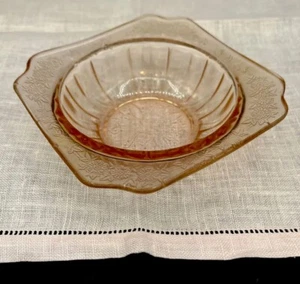 Vintage 1930s Adam Pink Jeannette Depression Glass Berry Dessert Bowl (5”) - Bild 1 von 5