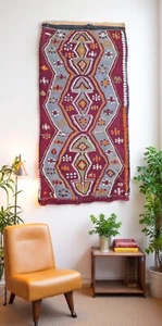 Area Rug, wall decor,Antique Rug, Tribal baho Rug, Nomad bag, Geo kilim Rug - Picture 1 of 5