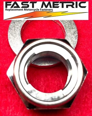 Rear Axle Nut for CR125, CR250 1995-99 XR650R 2000-07 OEM #90305-KZ4-891 - Image 1 of 4