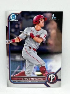 2022 Bowman Simon Muzziotti Chrome 1er Phillies BCP-40 - Photo 1/1