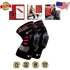 Compression Knee Brace for Weightlifting - Breathable Support for Powerlifting - Picture 1 of 10