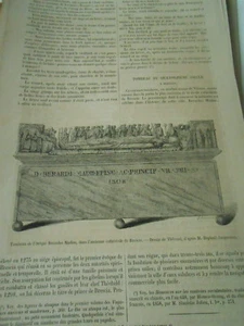 Tombeau du 14ème siècle à Brescia 1859 Gravure Print Article - Picture 1 of 1