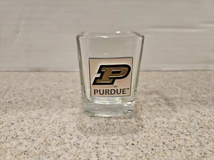 University of Purdue Boilermakers Souvenir Shot Glass w/ Pewter Plaque College - Picture 1 of 6