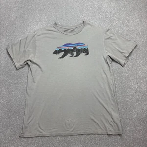 Patagonia Shirt Adult Medium Grey Cool Hiking Trail Outdoors Organic Cotton Men - Picture 1 of 9