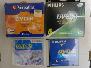 17 DVD-R beschreibbare Discs 4,7G (16 versiegelt, 1 unverpackt, aber neu) - Bild 1 von 3