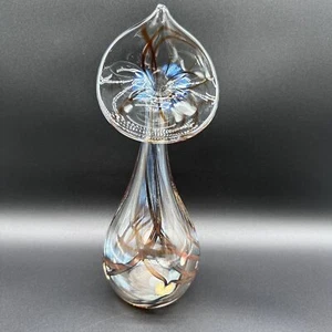 Raymond Mathews Jr signierte 1982 Vase Jack in the Pulpit hängende Herzen Kunstglas - Bild 1 von 19