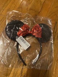 Orejas Minnie Mouse Clásicas Arco Rojo Negro Lentequilla Dima Parques Disney - Imagen 1 de 3