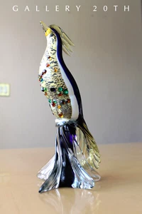 TOP! MID CENTURY MURANO PARADIESVOGEL SKULPTUR VINTAGE MUNDGEBLASENES GLAS 50er 60er - Bild 1 von 11