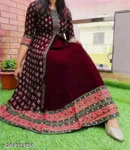 Vestido estampado rayón para mujer Kurta | Kurti para mujer | Kurti largo - Imagen 1 de 14