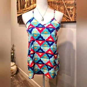 Nwt Peach Love Geo-Pattern Tank - Shabby Chic Boutique #198 - Picture 1 of 4