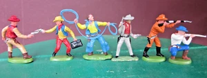 Britains Herald Cowboys - Complete Set of 6 - Picture 1 of 7