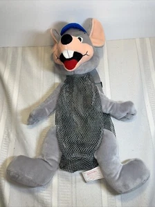 Vintage 2002 Chuck E Cheese Mesh Rucksack grau Plüsch Maus Preis 17 Zoll - Bild 1 von 7