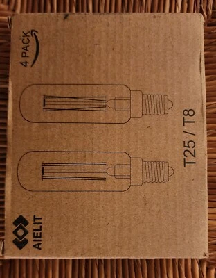 Aielit Dimmable T25/T8 LED Bulb Daylight 6W Equivalent BrightWhite5000K 4×2Pack - Image 1 of 4