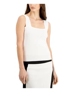 DONNA KARAN NEW YORK Womens White Unlined Camisole Sleeveless Crop Top XS - Picture 1 of 3